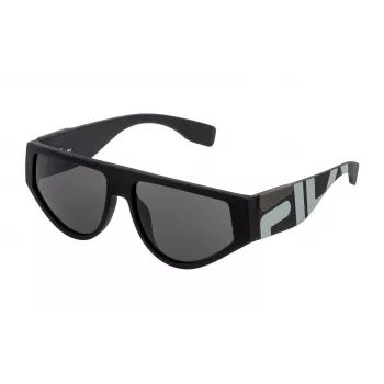 FILA Unisex Sunglasses SF9364570U28 - Black Frame, Grey Lens, 57mm