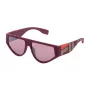 FILA Unisex Sunglasses SF936457L62X - Black Rectangle Frame with Grey Polycarbonate Lenses, UV400 Protection