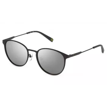 FILA Unisex Sunglasses SFI217-52627X - Rectangular Plastic Frame with Grey Polycarbonate Lenses, UV400 Protection, 55/15/145 mm