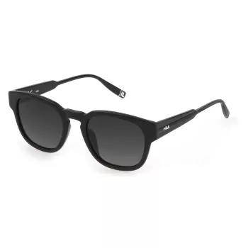 FILA Unisex Sunglasses SFI310V51703P - Polarized UV400 - Black Frame Grey Lens 51/21/140 mm
