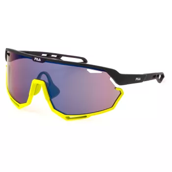 FILA Unisex Sunglasses SFI529-546HKX - Black Frame, Grey Lens, UV400 Protection