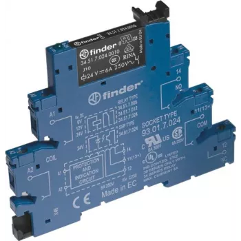Finder 38.51.0.240.0060 Coupling Relay 1 CO 6 A 240 V AC DIN Rail
