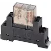 Finder 95.65M Relay Socket with Retaining Clip for 65 Series Relays, 3-Pole, 10 A, 250 V AC, Screw Terminals, DIN Rail/Panel Mount