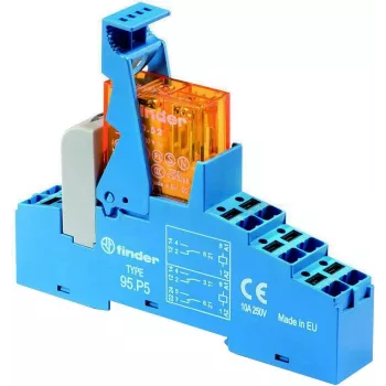 Finder FIN 48.P5.8 230V - Coupling Relay - Push-In 2 Changeover Contacts 230 V AC