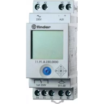 Finder Twilight Switch for 35 mm DIN Rail, Series 11.91.8.230, 2-150 lx, 230 V AC, 1 Changeover 11.91.8.230.0000