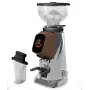 Fiorenzato AllGround Coffee Grinder Matte Chrome Oak Wood 230V EU Dark-T Titan