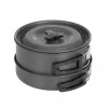 FIREMAPLE FMC-201 Camping Cookware Set - 8-Piece Hard Anodized Aluminum Pot and Pan Kit with Nesting Design for 1-2 People