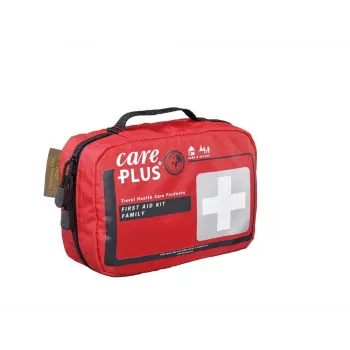 First Aid Kit Family Care Plus Travel – 50-Piece Water-Repellent Ripstop Nylon Kit for Home, Outdoor & Camping