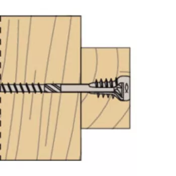 Fischer 558881 FAFS Adjustment Screw 5 mm x 100 mm T-Profile Steel Galvanized Torx T25 Countersunk Head (100 Pack)
