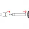Fischer 558881 FAFS Adjustment Screw 5 mm x 100 mm T-Profile Steel Galvanized Torx T25 Countersunk Head (100 Pack)