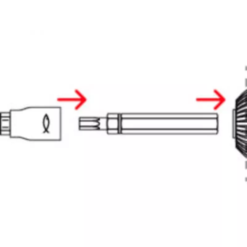 Fischer 558881 FAFS Adjustment Screw 5 mm x 100 mm T-Profile Steel Galvanized Torx T25 Countersunk Head (100 Pack)