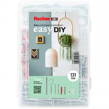 fischer 571944 DUOPOWER & DUOTEC Wall Plug and Anchor Assortment Set, 115 Pieces