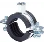 Fischer 91489 FRS Pipe Clamp 74-78 mm M8/M10 with EPDM Sound Insulation, Zinc-Plated Steel, 25-Pack