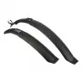 FISCHER Bicycle Mudguard Set 24-26 Inch Wide Profile Front and Rear Splash Protection Black 85965