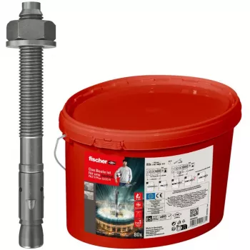 FISCHER Bolt Anchor FAZ II Plus 12/20 R – Stainless Steel A4, 80-Piece Bucket