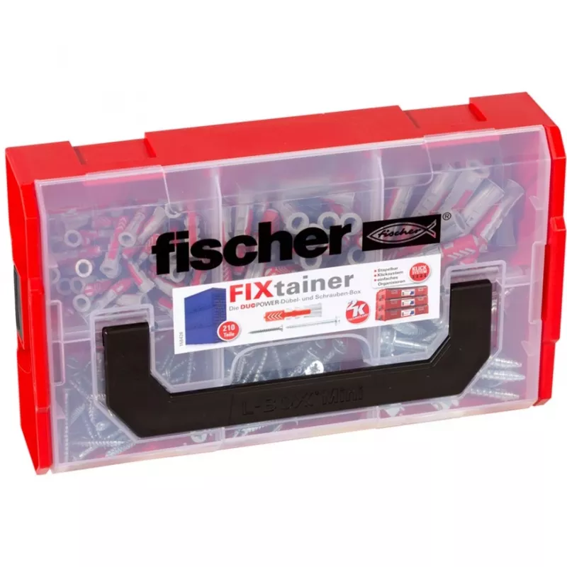 Fischer DUO-Line Screw Anchor & Dowel Assortment Box, 105 Pieces, DUOPOWER & DUOTEC 535969