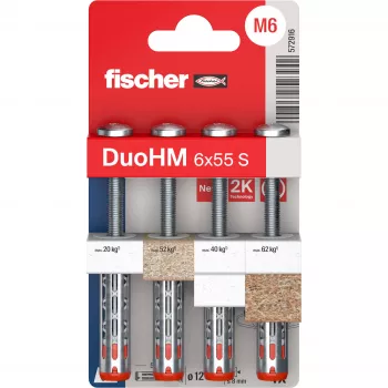 Fischer DuoHM 6x55 S PH TX Hollow Wall Anchor 55 mm 4 Pieces 572916