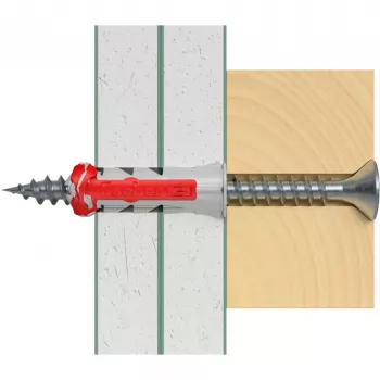 fischer DUOPOWER 6x30 Universal Wall Plug BigBox, Light Grey/Red, 950 Pieces, Resealable Box 570548