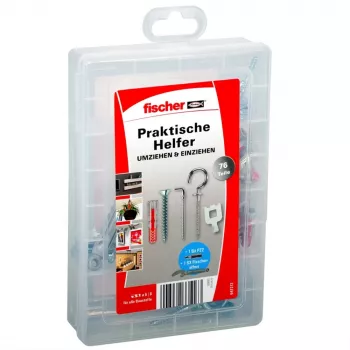 Fischer DUOPOWER Wall Plug & Screw Set 547212 – 20-Piece Kit for Concrete, Brick & Plasterboard