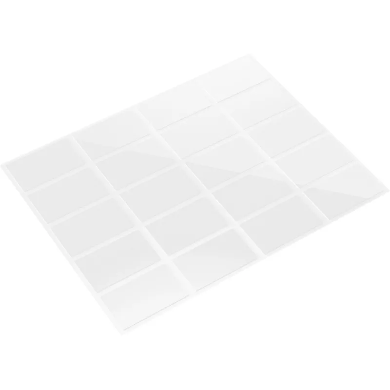 FISCHER GOW Mounting Strips 20 pcs, White, 22 x 36 mm, Self-Adhesive