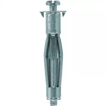 FISCHER HM 4x46 S B Cavity Metal Anchor - Galvanized Steel, M4, 20 Pack with Screws, Silver