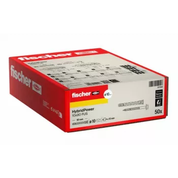 FISCHER HybridPower 10x90 Anchor 50 Pieces Fireproof Key