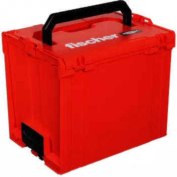 FISCHER L-BOXX FLB 374 Empty Tool Storage Box, Red/Black