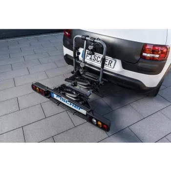Fischer ProlineEvo 2 Towbar Bike Carrier for 2 Bicycles, 60 kg, Foldable, LED Lighting