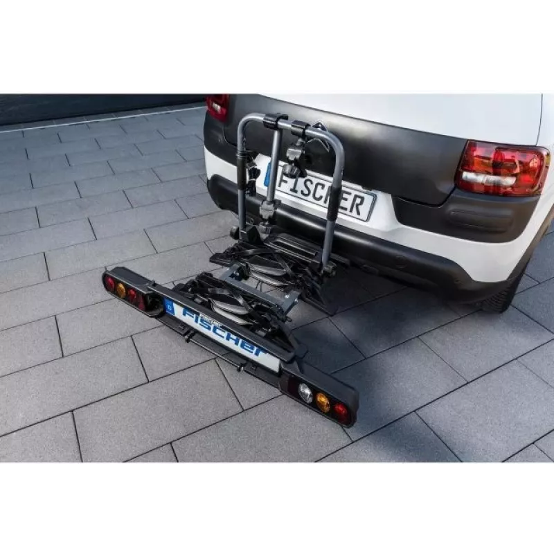 Fischer ProlineEvo 2 Towbar Bike Carrier for 2 Bicycles, 60 kg, Foldable, LED Lighting