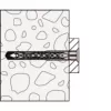 Fischer SXRL 8x100 T Long Shaft Frame Fixing Anchor, Galvanized Zinc-Plated, 50-Piece Pack 540115