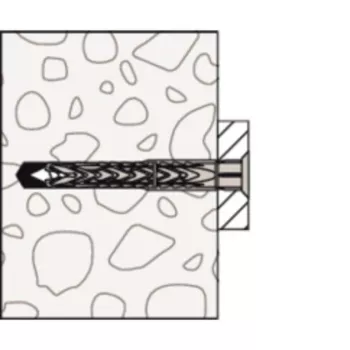Fischer SXRL 8x100 T Long Shaft Frame Fixing Anchor, Galvanized Zinc-Plated, 50-Piece Pack 540115