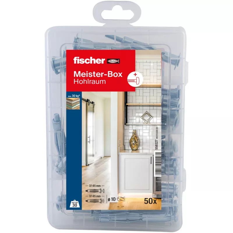 fischer Universal Fixing Set DUOPOWER 100-Piece Kit (50 Dowels, 50 Screws) 558327