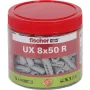 Fischer Universal Plug UX 8x50 R with Rim - 75 Pieces in Box 531026