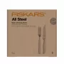 FISKARS All Steel 24-Piece Steak Cutlery Set, Stainless Steel, Dishwasher Safe