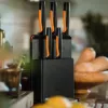 Fiskars Functional Form 6-Piece Slot Knife Block Set with 5 Knives