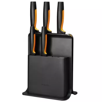 Fiskars Functional Form 6-Piece Slot Knife Block Set with 5 Knives