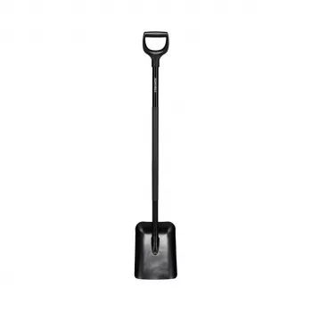 FISKARS SnowXpert Comfort Snow Shovel with D-Handle, Black, 131 cm