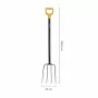 Fiskars Solid Compost Fork with Boron Steel Head and D-Handle, 4 Tines, 1220 mm
