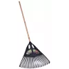 Fiskars Solid Leaf Rake, 52 cm Wide Polypropylene Head, 175 cm Aluminum Handle, 25 Flexible Tines, Black/Orange