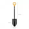 Fiskars Solid+ XL Sharp-Edged Spade with Steel D-Handle, Boron Steel Blade, 1250 mm