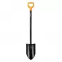 FISKARS SOLID+ XL Sharp Spade with Long Steel Shaft, Boron Steel Blade, D-Handle, 1250 mm