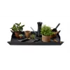 Fiskars Xact Weed Puller 1071304 - Stand-up Stainless Steel Claw Weeder with Aluminum Shaft and SoftGrip D-Handle, Black/Orange