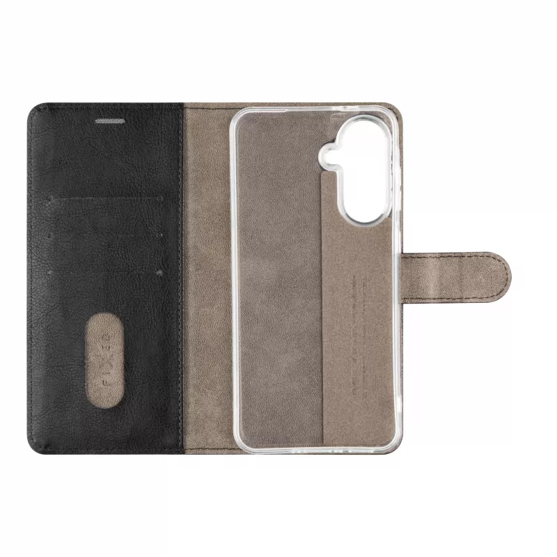 Fixed Opus Book Case for Samsung Galaxy A37 5G, Synthetic Leather, Black