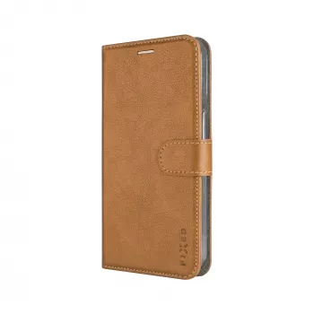 Fixed Opus Book Case for Samsung Galaxy A37 5G, Synthetic Leather, Brown