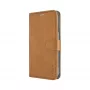 Fixed Opus Book Case for Samsung Galaxy A37 5G, Synthetic Leather, Brown