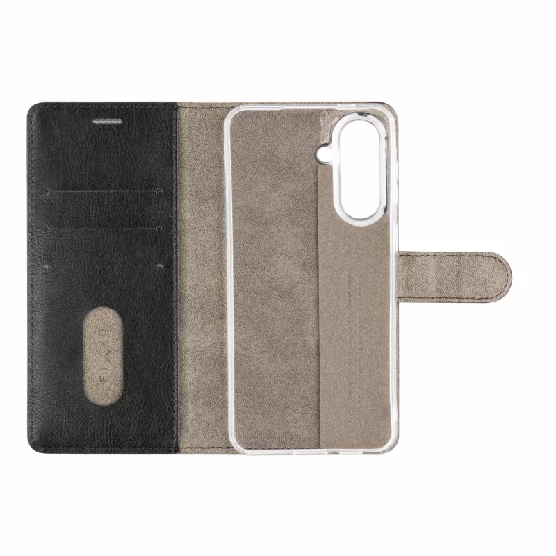 Fixed Opus Book Case for Samsung Galaxy A57 5G, Synthetic Leather, Black