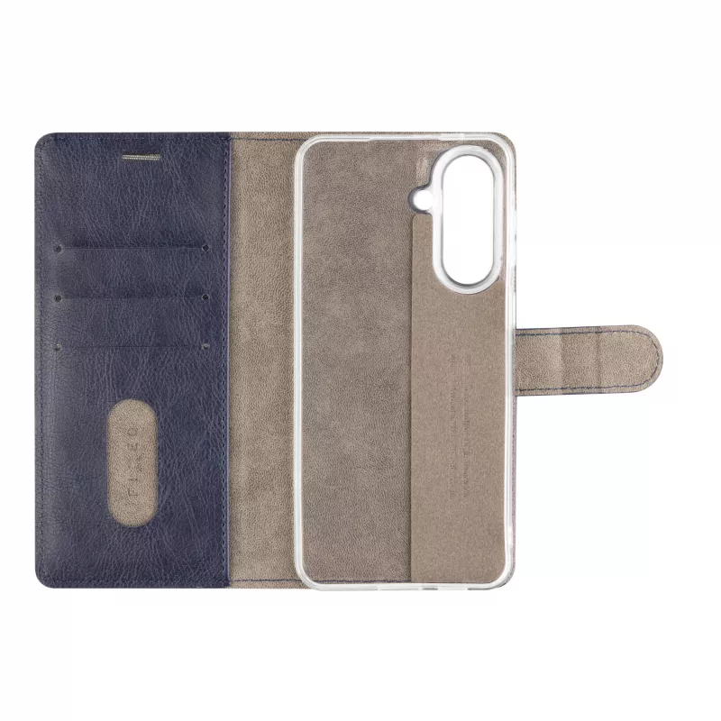 Fixed Opus Book Case for Samsung Galaxy A57 5G, Synthetic Leather, Blue