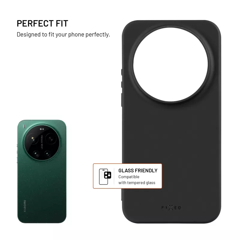 Fixed Story Back Cover for Xiaomi 17 Ultra, Rubberized, Black
