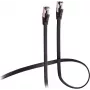 Flexline Patch Cable CAT 8.1 U/FTP PIMF, Flat Highly Flexible Black 1.5m