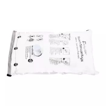 Flextail Vacuum Storage Bags Size M (2-Pack) – Space-Saving Medium Vacuum Bags for Clothes, Bedding, and Towels